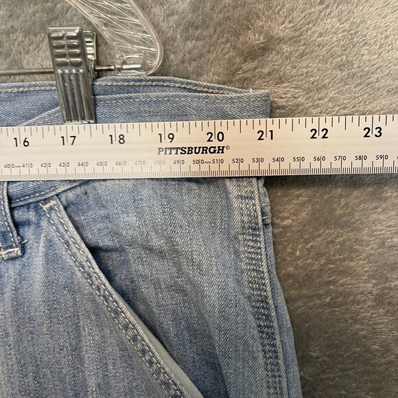 Old Navy Y2K Mens Painter Carpenter Utility Baggy Light Wash Denim Jean 42x32* - Picture 6 of 10